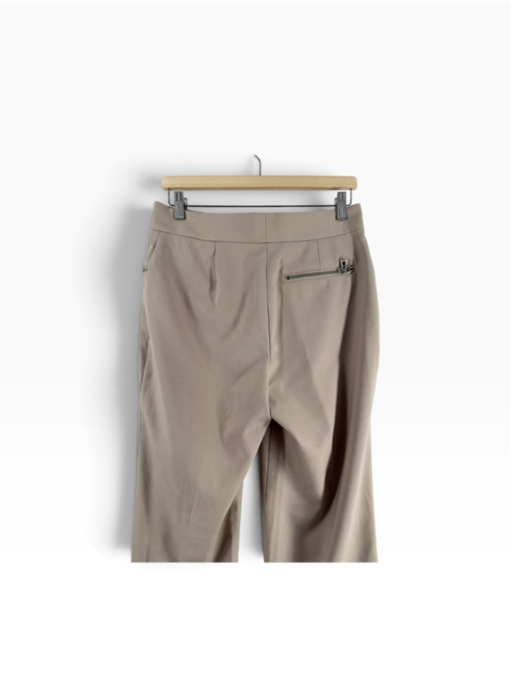 Reiss Miller Wide Leg Trousers wool blend pants neutral minimalist luxury sz 6 - Picture 12 of 13